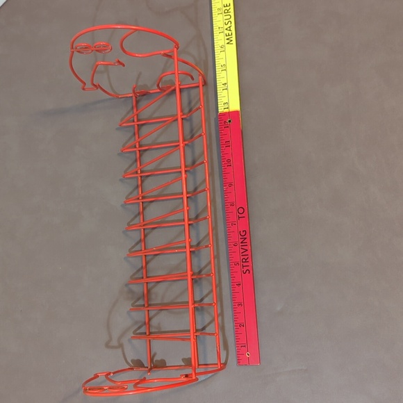 Vintage MCM Wire Elephant Children’s Red Book Magazine Vinyl Rack Storage Holder - Picture 6 of 12
